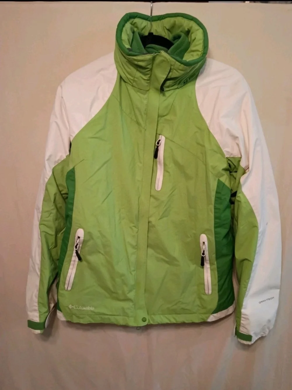 Columbia Sportswear Co. Bugaboo Jacket Youth 18/20 Green/White Defect See Pics